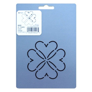 HH23 Heart block quilting stencil 3 inch