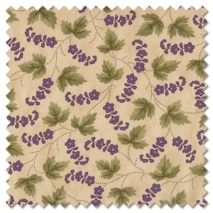 Iris & Ivy - ivy covered ivory (per 1/4 metre)