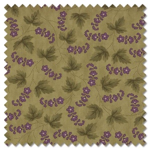 Iris & Ivy - ivy covered olive (per 1/4 metre)