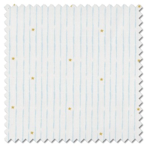Little Ducklings - broken star stripe blue on white (per 1/4 metre)