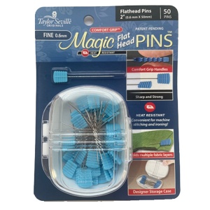 Taylor Seville Magic Pins flat head -  fine 50 pack