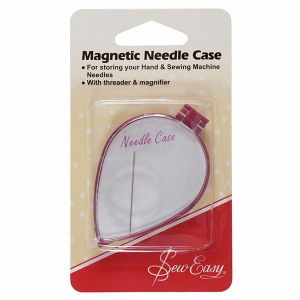 Magnetic needle case with threader