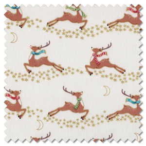 Merry Christmas - Flying reindeer cream (per 1/4 metre)