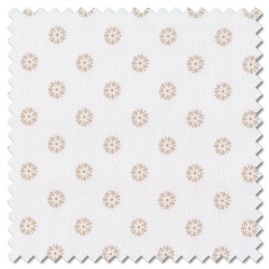 Mix It Up - daisy dot off-white tan (per 1/4 metre)