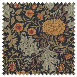 Morris Meadow - double boughs damask black (per 1/4 metre)
