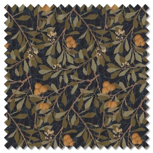Morris Meadow - arbutus damask black (per 1/4 metre)