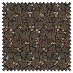 Morris Meadow - bramble damask black (per 1/4 metre)