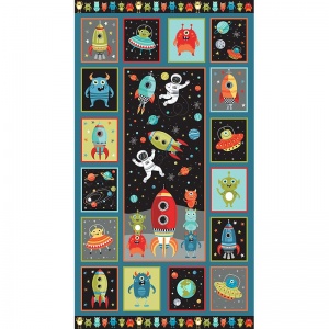 Makower Outer Space quilt panel