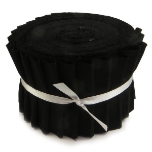 Plain black strip roll