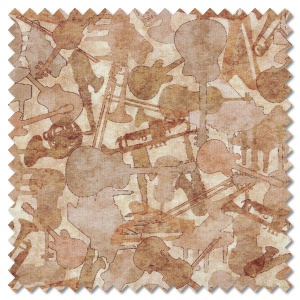 Pitch Perfect - music texture beige (per 1/4 metre)