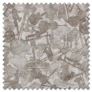 Pitch Perfect - music texture nickel (per 1/4 metre)