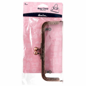 180mm metal bag frame & clasp - rose gold