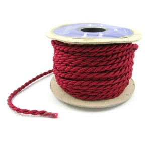 3mm red twisted cord by the metre