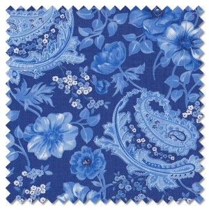 Summer Breeze 2021 - flowers and paisley royal (per 1/4 metre)