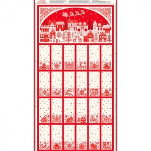 Makower Scandi fold up advent calendar quilt panel