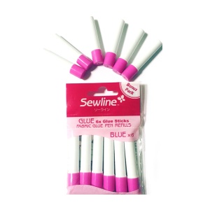 Sewline fabric glue pen refills 6 pack - blue