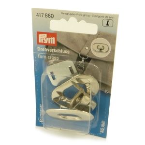 Prym  silver turn clasp bag fastener