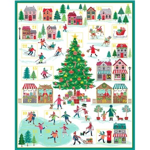 Makower Skaters Advent calendar quilt panel