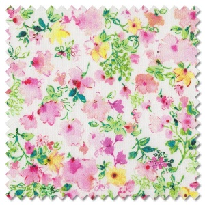 Spring Song - Spring florals white (per 1/4 metre)