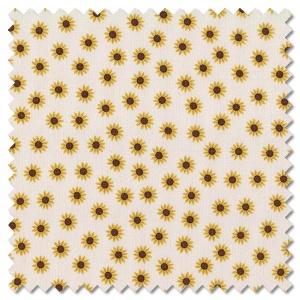 Sunflowers - little sunflowers on cream (per 1/4 metre)