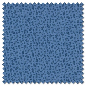 Tonal Ditzys - allover sprigs & flowers blue indigo (per 1/4 metre)