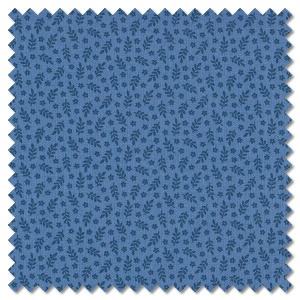 Tonal Ditzys - allover sprigs & flowers blue indigo (per 1/4 metre)