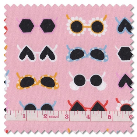Weekend Away - sunglasses pink (per 1/4 metre)