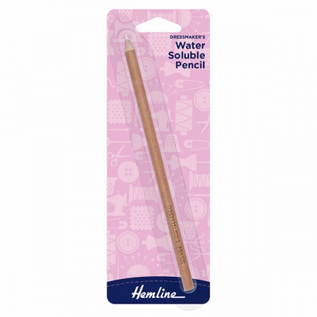 White water soluble fabric marking pencil