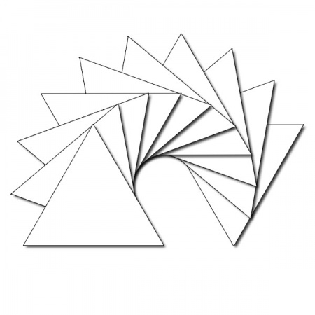 Triangle fabric charm packs - plain white