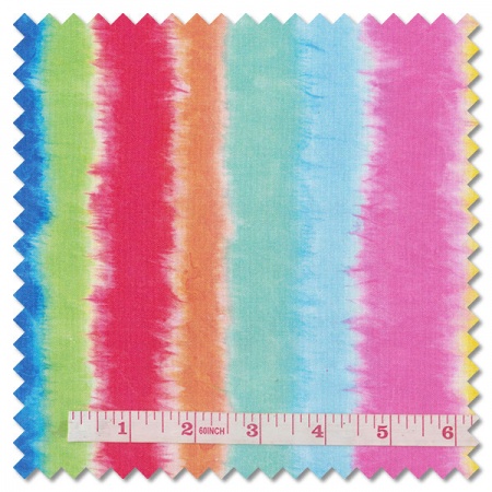 Whimsy Wonderland - tie dye road rainbow (per 1/4 metre)