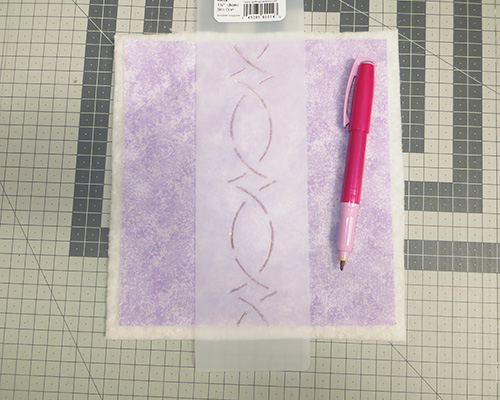 Marking the quilting design part 1