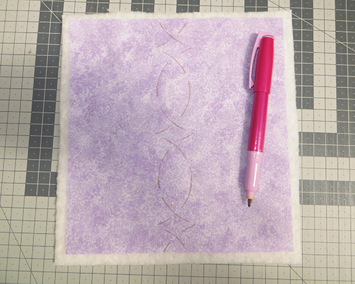 Marking the quilting design part 2